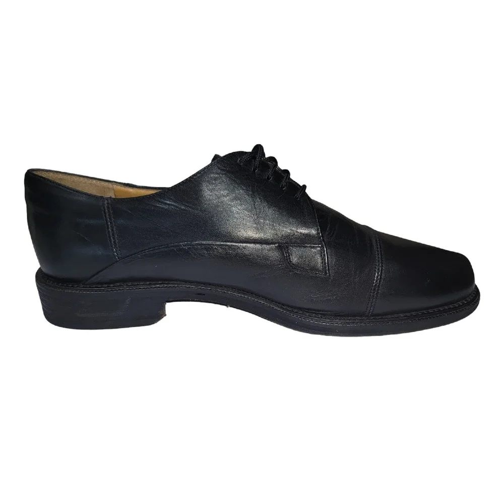 Cable &‎ Co Men's Sz 12 E Black Dress Shoes Italian Leather Oxford Made in Italy